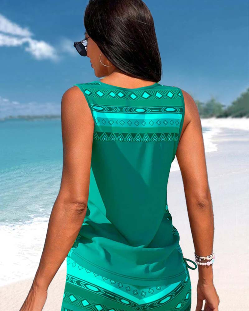 Sylvia | Tankini con Estampado Geométrico