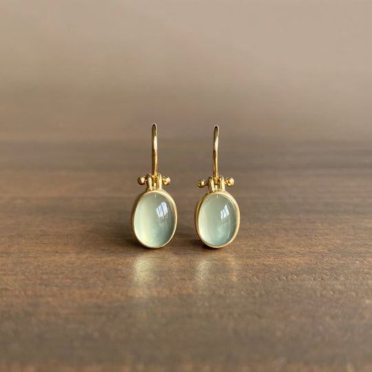 Pendientes de Luna Verde Vintage