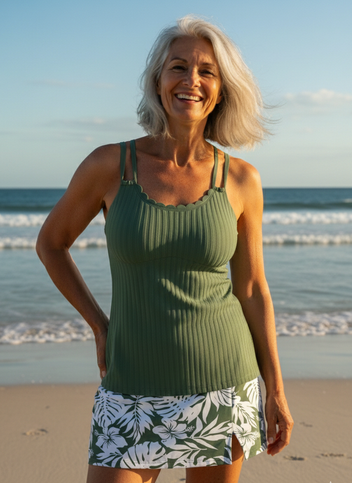 Daniella | Conjunto de Tankini de Plantas Tropicales