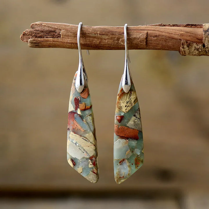 Encanto - Pendientes de Piedra Natural Vintage
